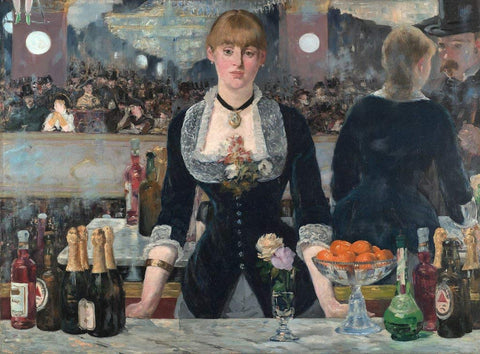 Wooden Jigsaw Puzzle - A Bar at The Folies Bergere, by Edouard Manet - 427 Pieces. Made in USA by Nautilus Puzzles