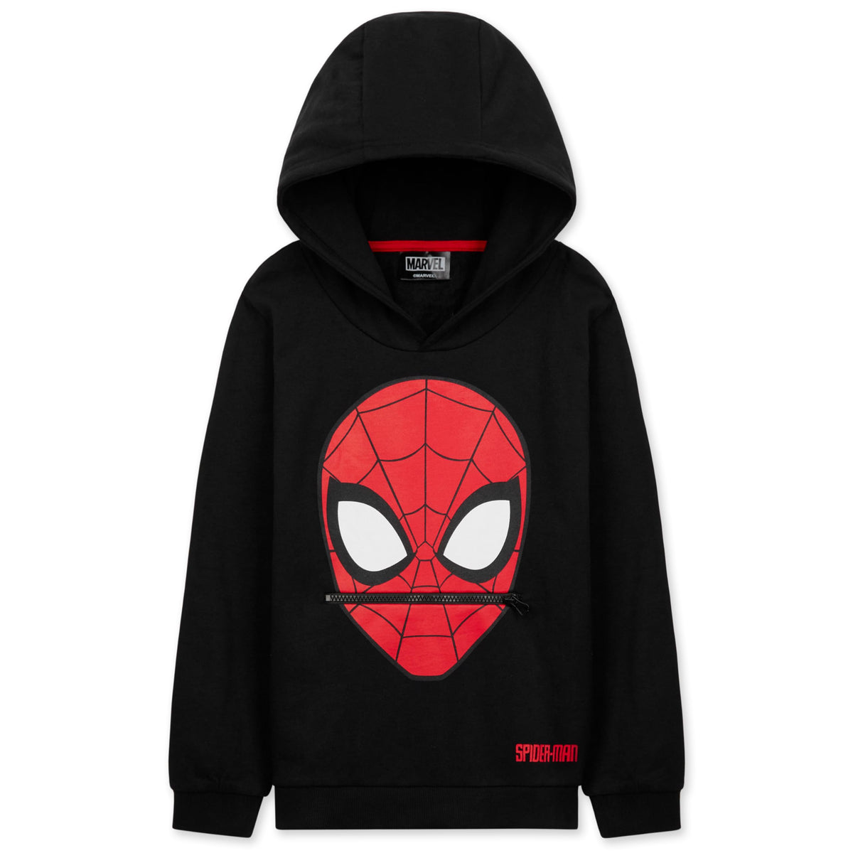 Marvel Boys Hoodie - Spiderman Hooded Sweatshirt Warm Soft Lounge Wear Activewear Pullover 3-12 Years - Gifts for Boys (5-6 Years, Black)