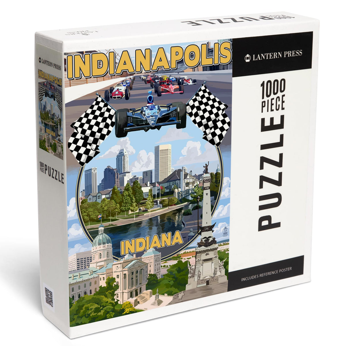 Indianapolis, Indiana, Montage Scenes (1000 Piece Puzzle, Challenging Jigsaw Puzzle for Adults, Made in USA)