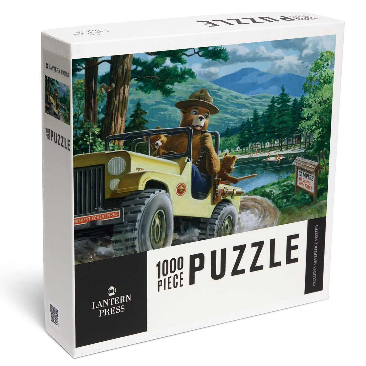 Smokey Bear, Leaving in SUV, Officially Licensed Vintage Poster (1000 Piece Puzzle, Challenging Jigsaw Puzzle for Adults, Made in USA)