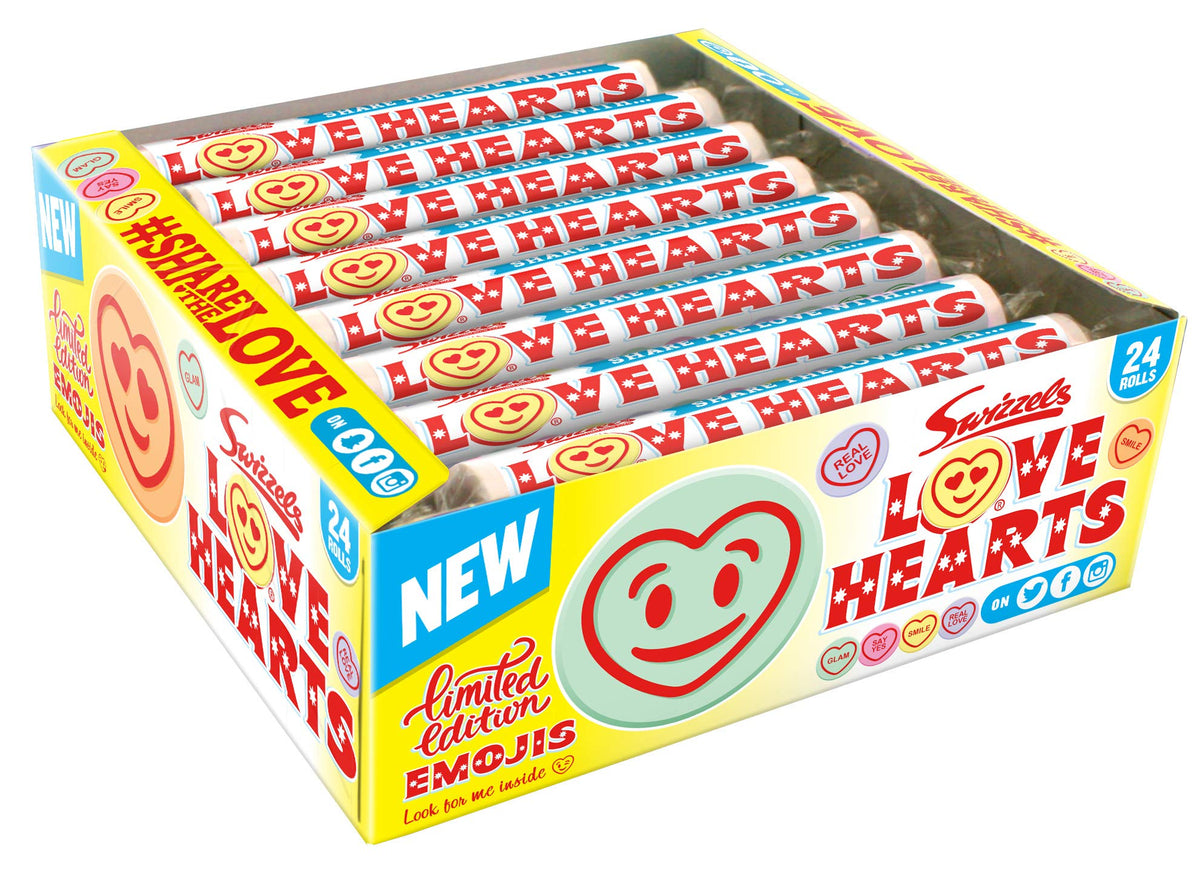 Swizzels Giant Love Hearts ,24 Count (Pack of 1)