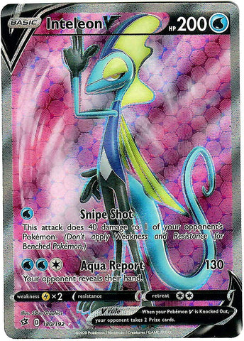 Inteleon V 180/192 - Ultra Rare - Full Art - Pokemon Sword and Shield Rebel Clash