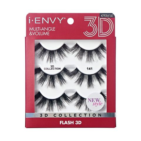 iEnvy False Eyelashes 3 Pairs Fluffy and Natural Multiangle and Volume Faux Mink Lashes (41)