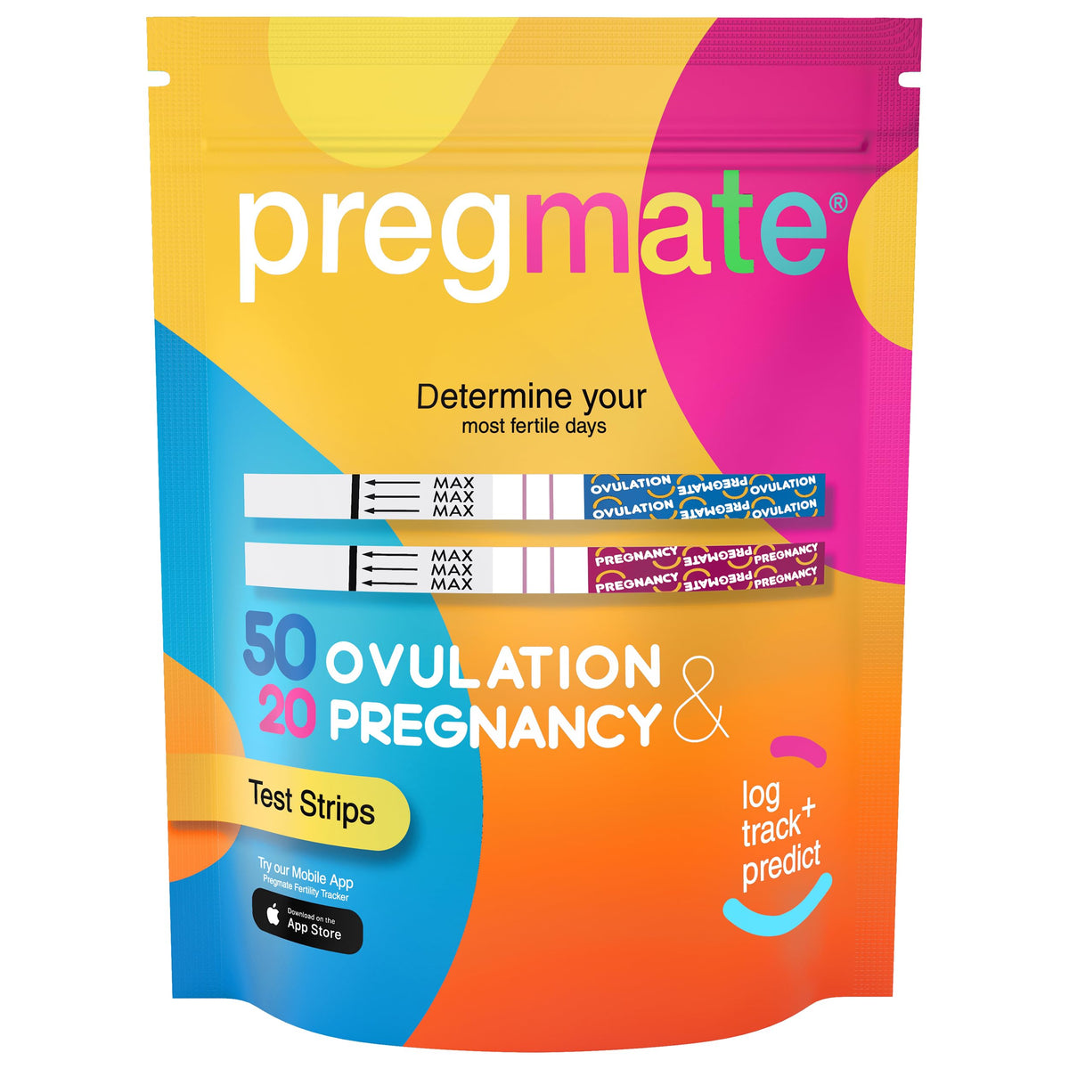 Pregmate 50 Ovulation and 20 Pregnancy Test Strips Predictor Kit