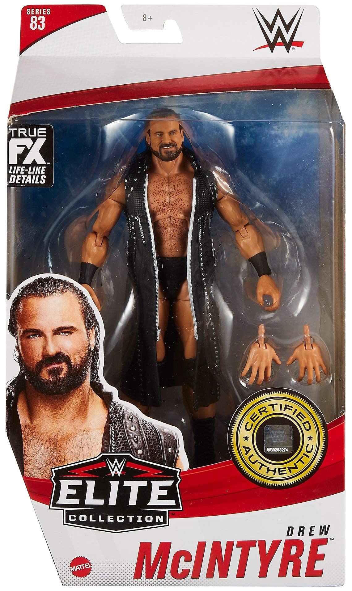 WWE Drew Mcintyre Elite Collection Series 83 Action Figure 6 in Posable Collectible Gift Fans Ages 8 Years Old and Up includes toy