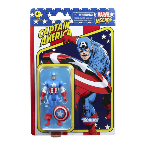 Marvel Hasbro Legends Series 3.75-inch Retro 375 Collection Captain America Action Figure Toy