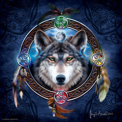 SUNSOUT INC - Celtic Wolf Guide - 1000 pc Jigsaw Puzzle by Artist: Brigid Ashwood - Finished Size 26" x 26" - MPN# 20106