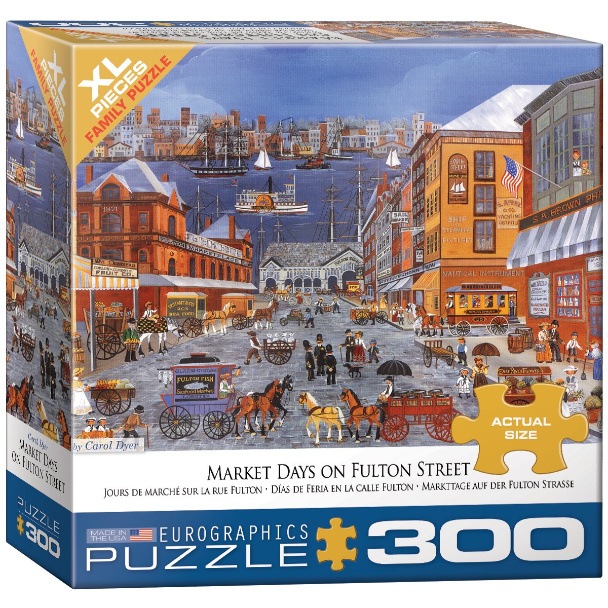 EuroGraphics (EURHR Market Days On Fulton Street 300Piece Puzzle 300Piece Jigsaw Puzzle