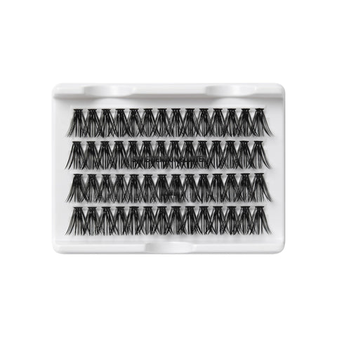 i-ENVY 50D Extension Cluster Individual Lashes, Easy to Apply, Flat Tapered-End Root, Pre-fanned Volume Lashes, J Curl with Soft Fiber, Quick Application for Salon Quality & Result (Long-56Clusters)