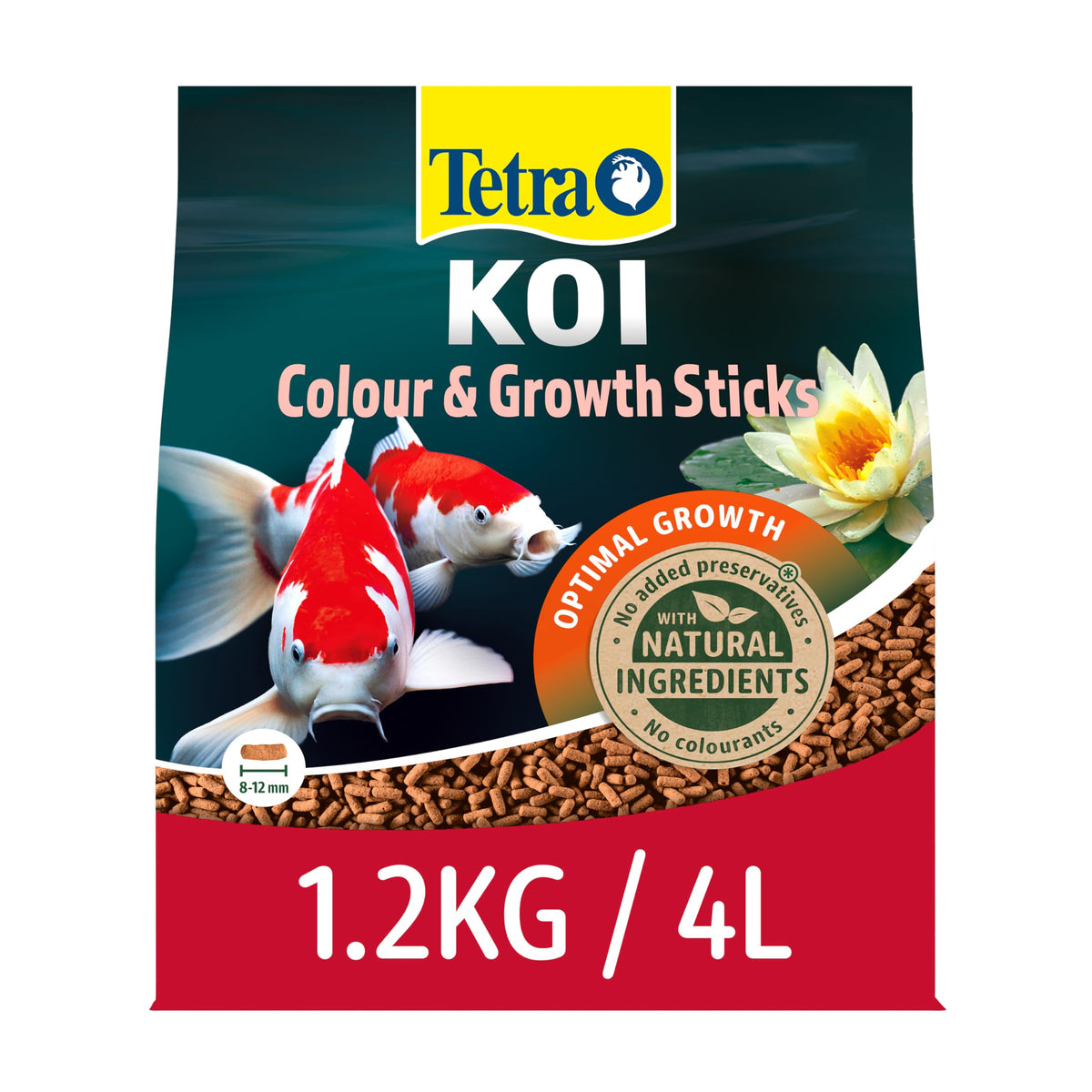 Tetra Koi Pond Fish Food Colour & Growth Sticks 1.2kg - biologically balanced for larger koi fish