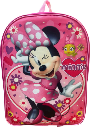 Ruz Minnie Mouse Kid's Licensed 15 Inch School Bag Backpack (Minnie Mouse)