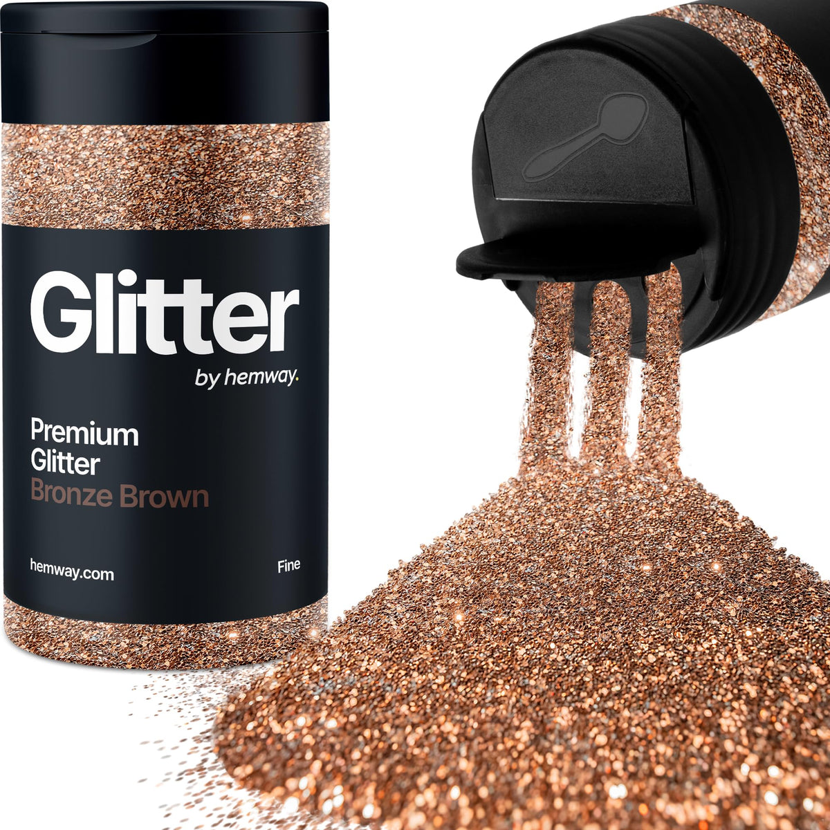 Glitter Shaker Bronze Brown Face Nail Art Tumblers Christmas Festival Accesories Fine Craft Resin Cosmetic 130g/4.6oz