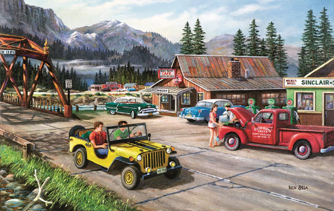 SUNSOUT INC - Alaskan Road Trip - 550 pc Jigsaw Puzzle by Artist: Ken Zylla - Finished Size 15" x 24" - MPN# 39364