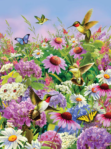 SUNSOUT INC - Garden Flight - 300 pc Jigsaw Puzzle by Artist: Giordano Studios - Finished Size 18" x 24" - MPN# 37218