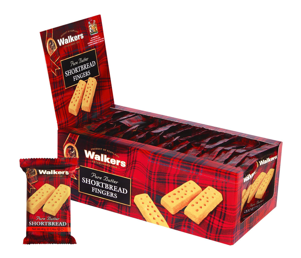 Walkers Shortbread Twin Pack Fingers, Traditional Pure Butter Scottish Recipe, 40g (24 x Twin Pack)