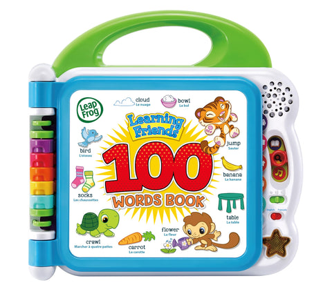 LeapFrog 601503 Learning Friends 100 Words Baby Book Educational and Interactive Bilingual Playbook Toy Toddler and Pre School Boys & Girls 1, 2, 3, 4+ Year Olds, Multi-Colour, One Size