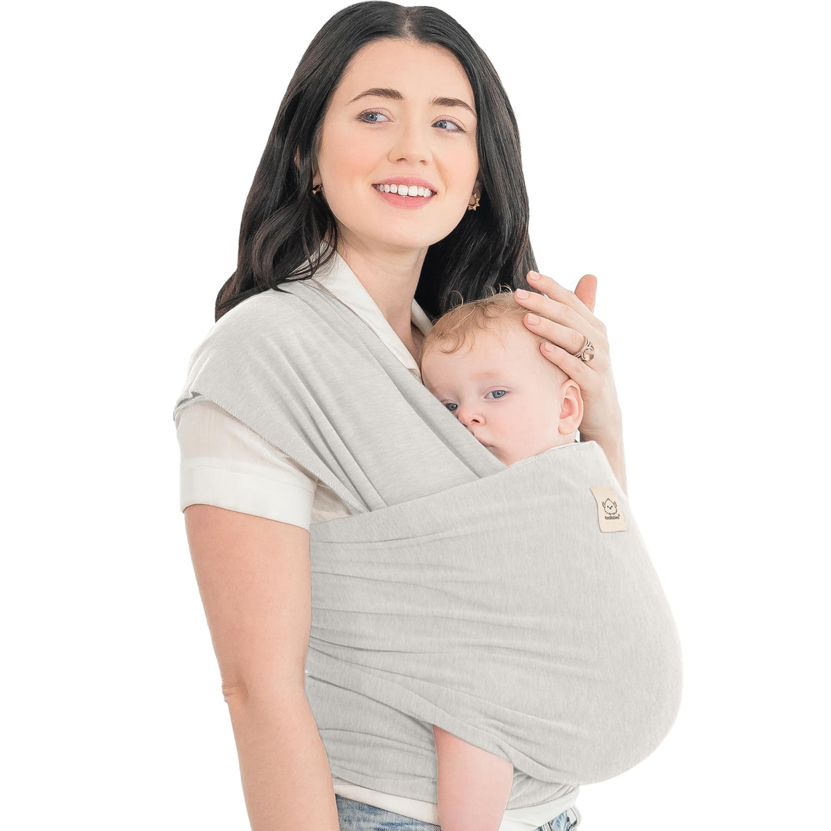 KeaBabies Baby Wrap Carrier - All in 1 Original Breathable Baby Sling, Lightweight,Hands Free Baby Carrier Sling, Baby Carrier Wrap,Baby Carriers for Newborn,Infant,Baby Wraps Carrier(Rhino Gray)