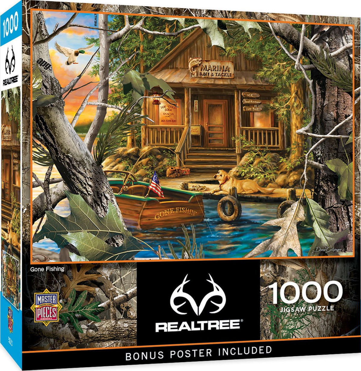 MasterPieces 1000 Piece Jigsaw Puzzle For Adults, Family, Or Kids - Gone Fishing - 19.25"x26.75"