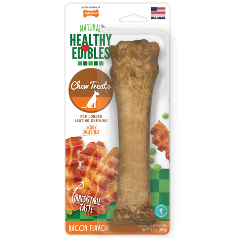 Nylabone Healthy Edibles All-Natural Long Lasting Bacon Chew Treats X-Large/Souper - 50+ lbs.