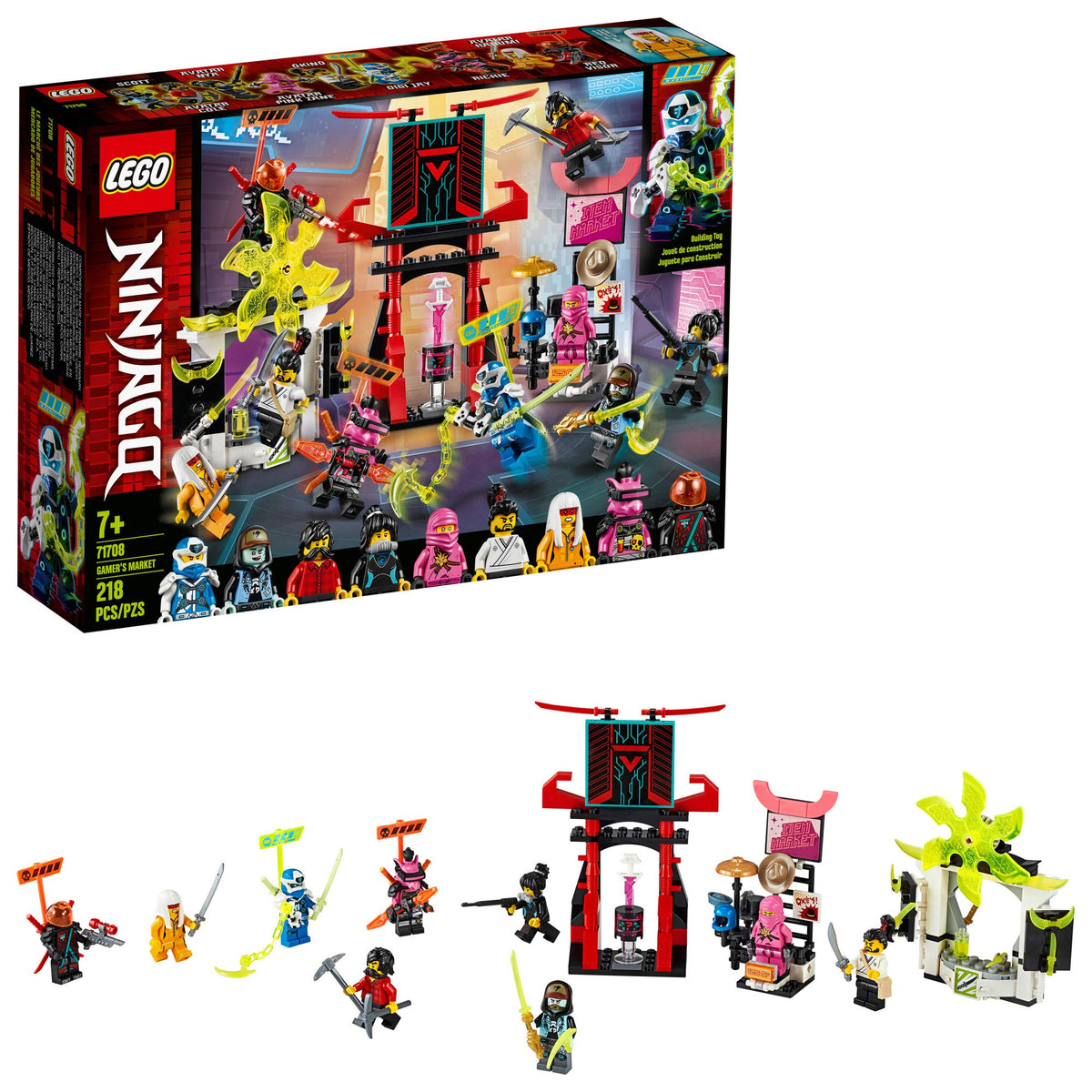 LEGO NINJAGO GamerÃ¢â‚¬â„¢s Market 71708 Ninja Market Building Kit (218 Pieces)