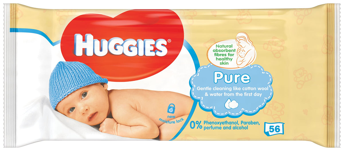 HUGGIES Pure Baby Wipes - 56