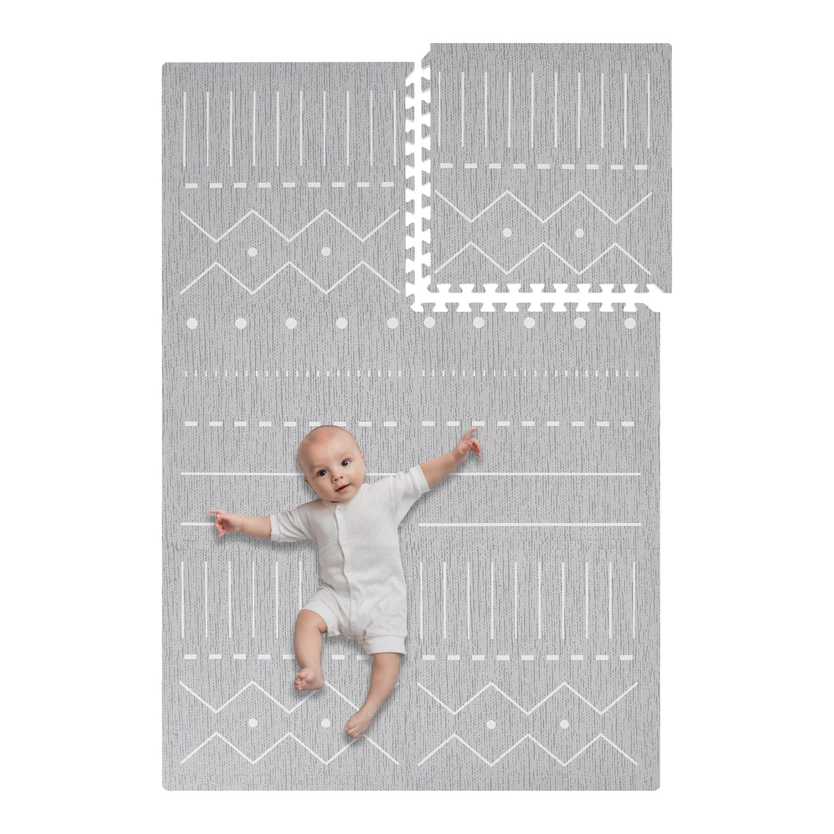 Toddlekind Playmat - Premium Foam Playmat, 4 x 6 feet, 6 Tile Extra Thick Foam Floor Puzzle Mat for Babies/Toddlers Stylish, odorless, Non-Toxic, Odorless. Perfect for Tummy Time, Crawling, and Play