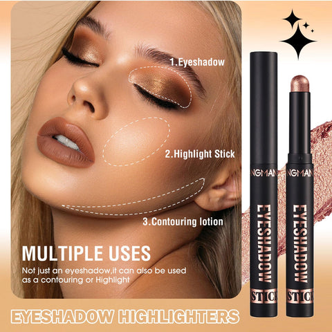 8 Colors Eyeshadow Stick Set,Matte Professional Long Lasting Bright-Colored Contouring and Highlight Cream Eyeshadow Stick,Waterproof Multi-Color Glitter Eye Shadow Pencil,Eye Makeup for Women?Set A?