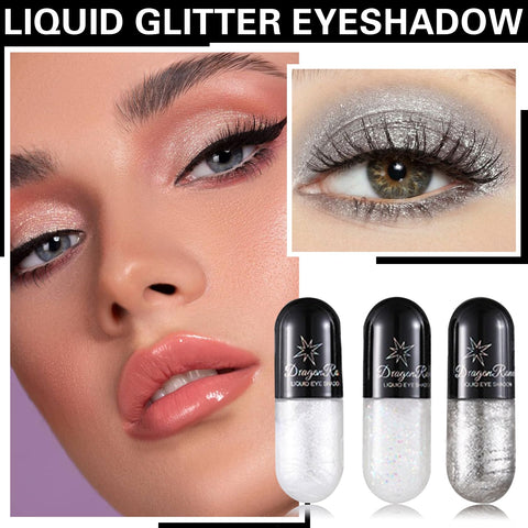 CAHIUYOA 3PCS Liquid Glitter Eyeshadow Eyeliner Set,Sparkly Eyeshadow Eyeliner Metallic High Pigmented Glitter Eye Shadow Stick Shiny Liquid Shadow Eye Glitter Makeup - Set A