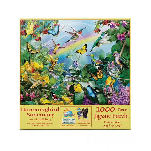 SUNSOUT INC - Hummingbird Sanctuary - 1000 pc Jigsaw Puzzle by Artist: Lori Schory - Finished Size 20" x 27" - MPN# 35002