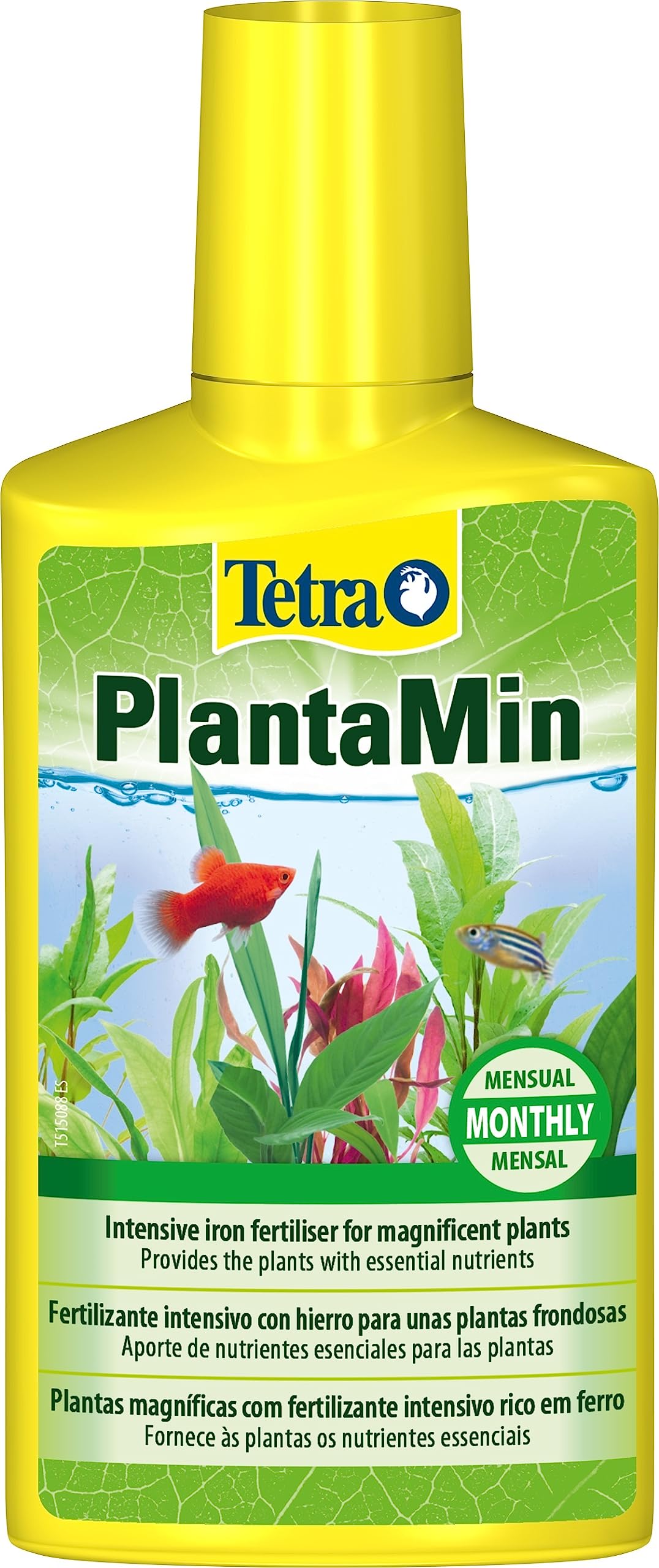 Tetra PlantaMin Universal Fertiliser - liquid iron intensive fertiliser for magnificent and healthy aquatic plants in the aquarium, monthly application, 250 ml