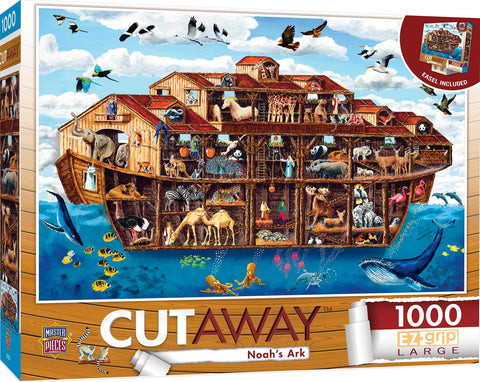 Masterpieces 1000 Piece EZ Grip Jigsaw Puzzle for Adults, Family, Or Kids - Noah's Ark - 23.5"x34"