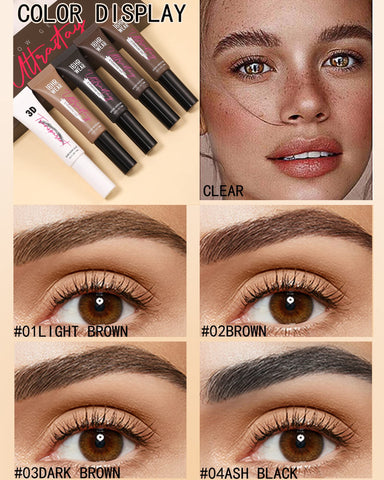 Waterproof Tinted Eyebrow Gel Kit-5Pcs Brown/Black/Clear Brow Mascara,Tinted Brow Fix Gel Set,Long Lasting Smudge-Proof Eye Makeup,Volumizing Enhance Brow Mascara,Mother's Day Makeup Gift for Women