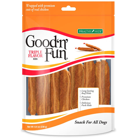 Good ÃƒÆ’Ã†â€™Ãƒâ€šÃ‚Â¢ÃƒÆ’Ã‚Â¢ÃƒÂ¢Ã¢â€šÂ¬Ã…Â¡Ãƒâ€šÃ‚Â¬ÃƒÆ’Ã‚Â¢ÃƒÂ¢Ã¢â€šÂ¬Ã…Â¾Ãƒâ€šÃ‚Â¢nÃƒÆ’Ã†â€™Ãƒâ€šÃ‚Â¢ÃƒÆ’Ã‚Â¢ÃƒÂ¢Ã¢â€šÂ¬Ã…Â¡Ãƒâ€šÃ‚Â¬ÃƒÆ’Ã‚Â¢ÃƒÂ¢Ã¢â€šÂ¬Ã…Â¾Ãƒâ€šÃ‚Â¢ Fun Triple Flavor Ribs, Rawhide Snack for All Dogs