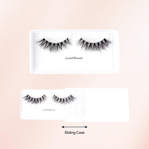 VLuxe Airy Mink False Eyelashes, 100% Real Mink Fake Eye Lash, Lightweight Superfine Clear Band for Natural Look, Classic Styles, Easy Apply & Comfort (Lucid Dream)