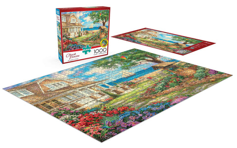 Buffalo Games - Sea Garden Cottage - 1000 Piece Jigsaw Puzzle with Hidden Images