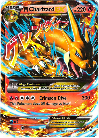 Mega/M Charizard EX (XY Flashfire #13/106) Rare/Holo-Foil Pokemon Card