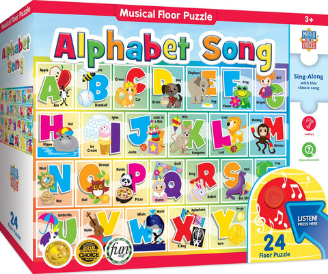 Masterpieces 24 Piece Sing-A-Long Alphabet Sound Floor Puzzle For Kids 18"x24"