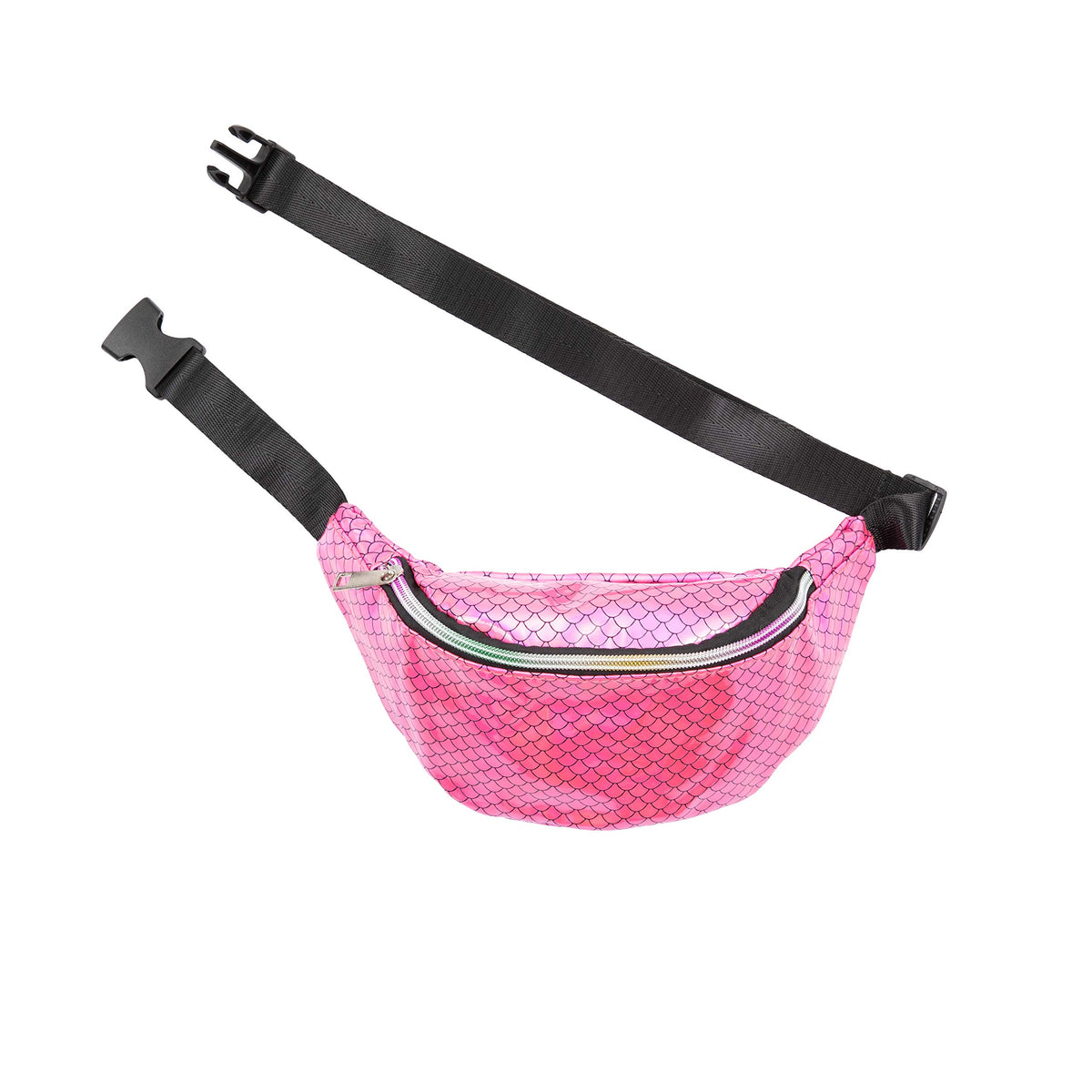 Pink Holographic Fanny Pack, Waist Bag Bum Bag Sports Bag Unisex Fancy Dress