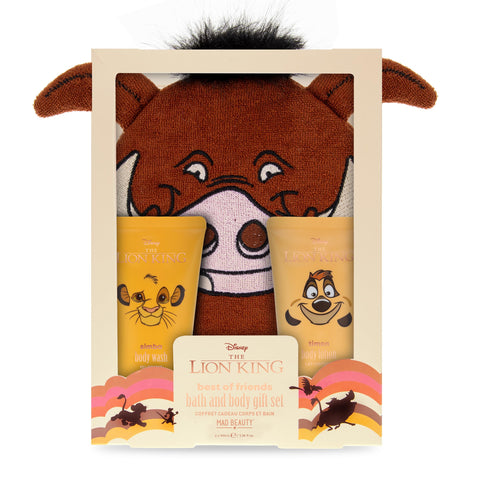 Mad Beauty Disney Lion King Reborn Body Care Set | Tropical Mango & Papaya | Body Wash, Lotion & Mitt | Cruelty-Free | Gift for Kids & Adults