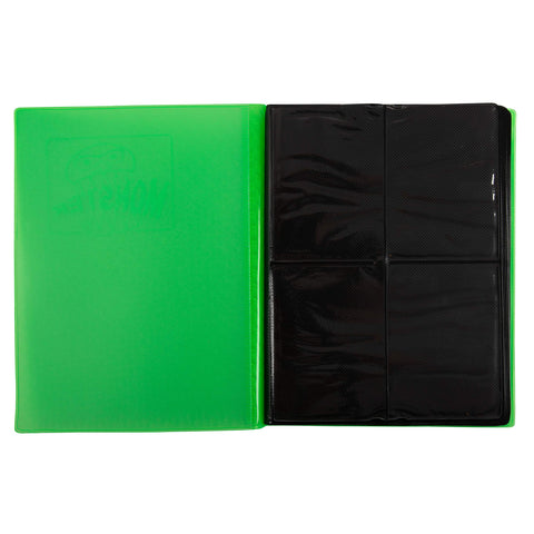 Monster Binder - 4 Pocket Trading Card Album - Holofoil Green (Anti-Theft Pockets Hold 160+ Cards)