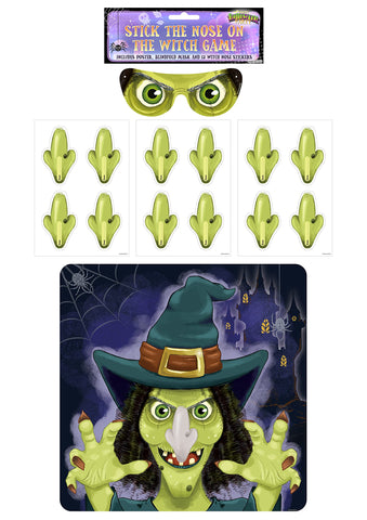 Henbrandt Halloween Party Game - Stick The Nose On The Witch