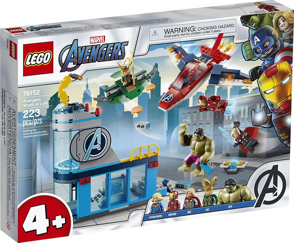 LEGO Marvel Avengers Wrath of Loki 76152 Building Toy with Marvel Avengers Minifigures and Tesseract; Great Gift for Kids Who Love Captain Marvel, Iron Man and Thor (223 Pieces)