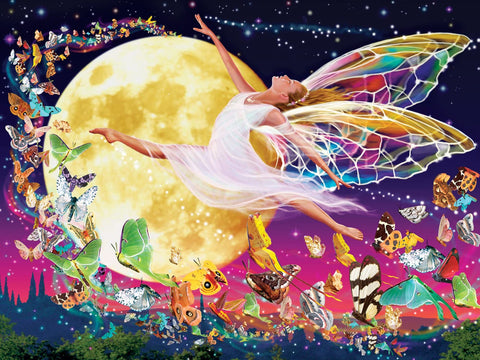 Masterpieces 300 Piece EZ Grip Glow in the Dark Jigsaw Puzzle - Moon Fairy - 18"x24"