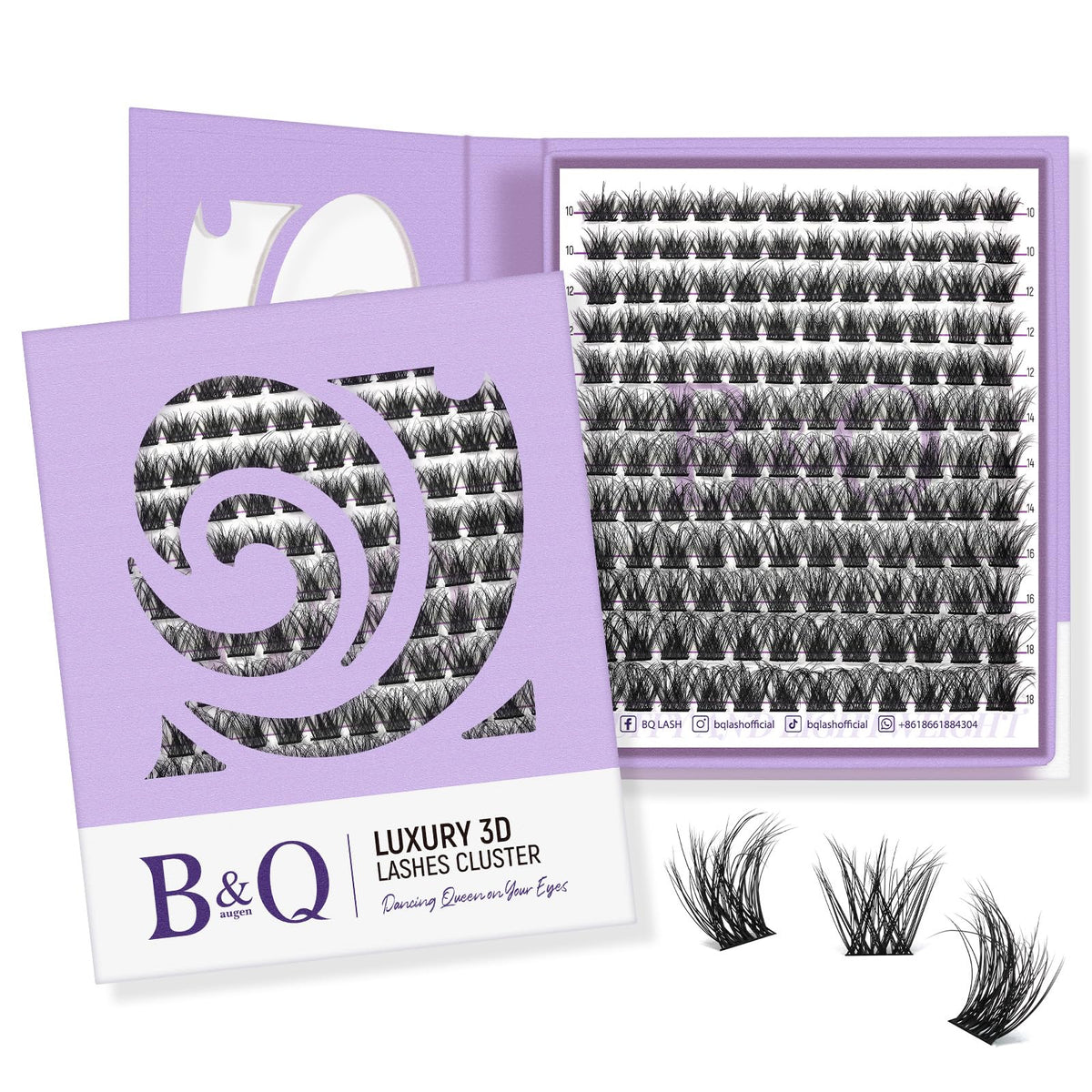 ??&?? Lash Clusters 144 PCS Individual Lashes 3D Effect Eyelash Clusters Fluffy Cluster Eyelash Extensions Wispy Eyelashes Natural Look With Long Lasting Curl Cluster Lashes (3D01,10-18mm)