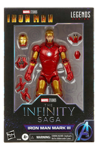 Marvel Hasbro Legends Series 6-inch Scale Action Figure Toy Iron Man Mark 3 Infinity Saga Character, Premium Design and 5 Accessories