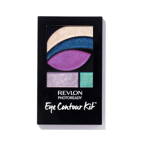 Revlon PhotoReady Eye Contour Kit, Eyeshadow Palette with 5 Wet/Dry Shades & Double-Ended Brush Applicator, Eclectic (517), 0.1oz