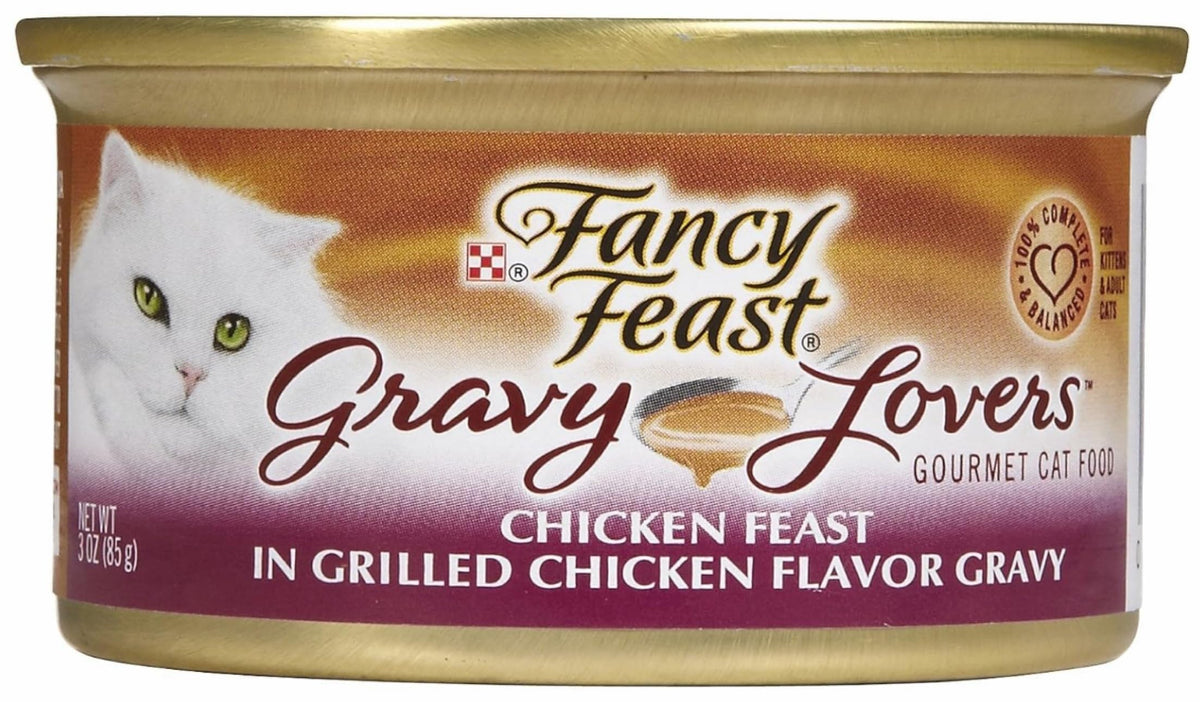 Fancy Feast Gravy Lovers Chicken Feast in Grilled Chicken Flavor Gravy Cat Food, 3 oz, 12 Cans