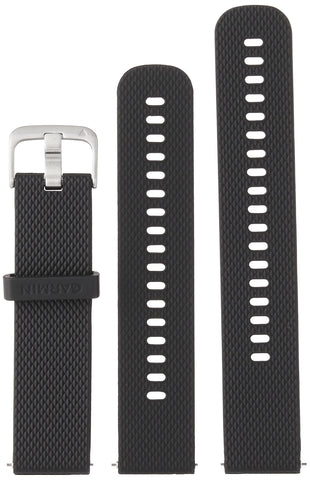 Garmin Watch Band (20 mm) suitable for Vivoactive 3, Black Silicone