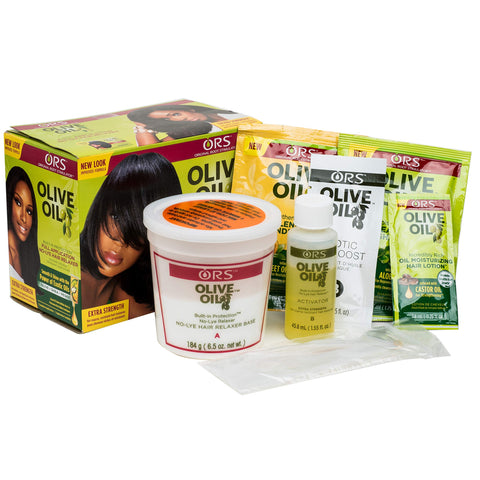 ORS Olive Oil Built-In Protection Full Application No-Lye Hair Relaxer - Extra Strength Kit (Pack of 1)