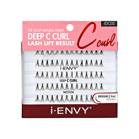 iENVY False Eyelashes Deep C Curl Individual Lashes Natural Finish Eyelash (Medium)